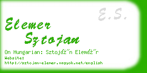 elemer sztojan business card